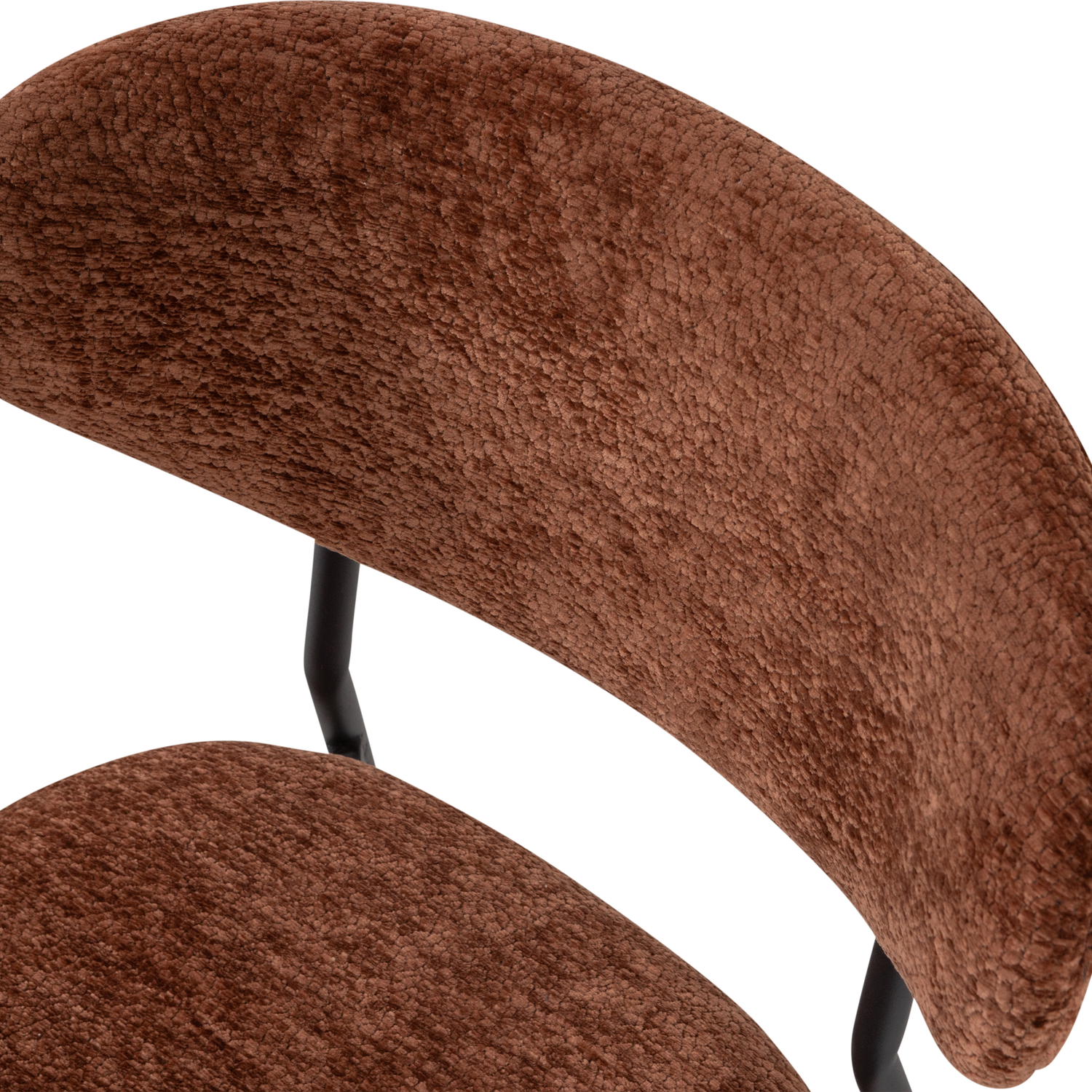 Křeslo KJELD hnědý šenil