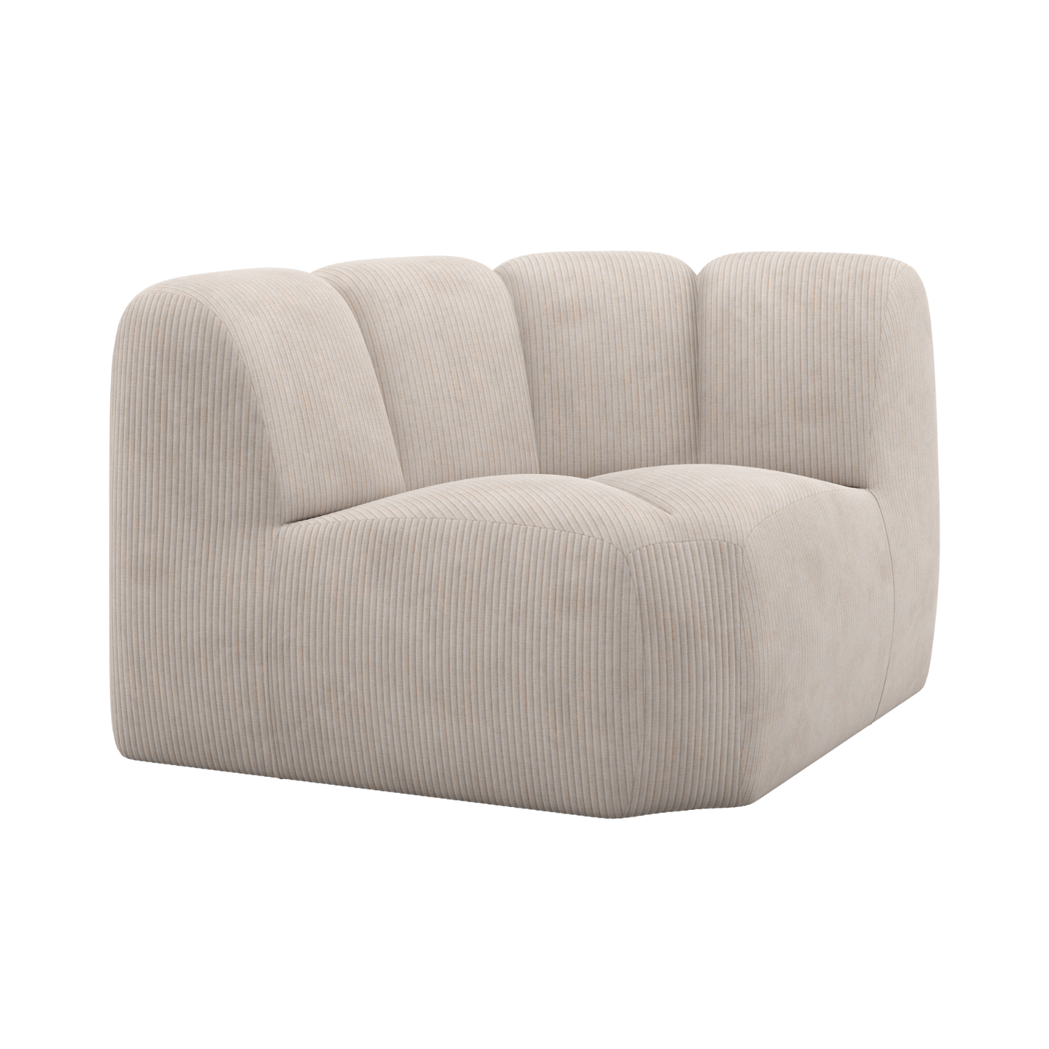 MOJO Modular Sofa - Ecru Corduroy Corner Element