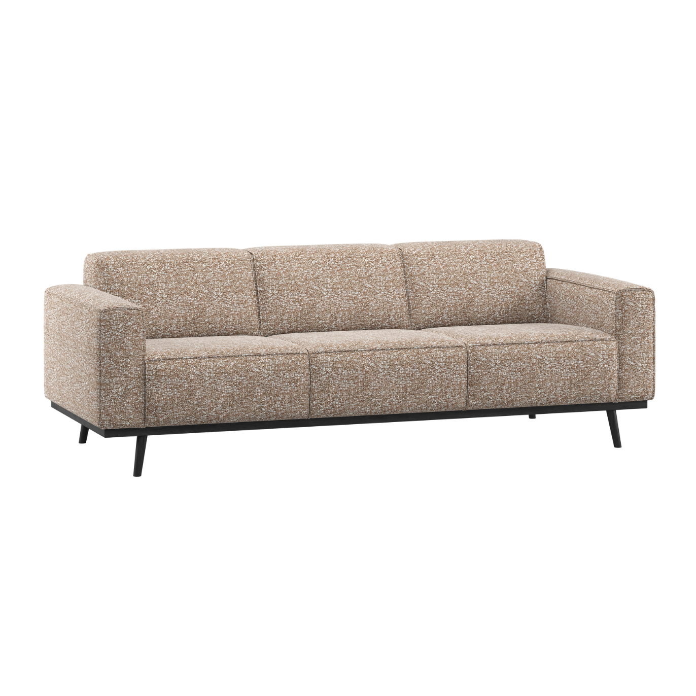 Pohovka 3-osobová STATEMENT jasně hnědý melír