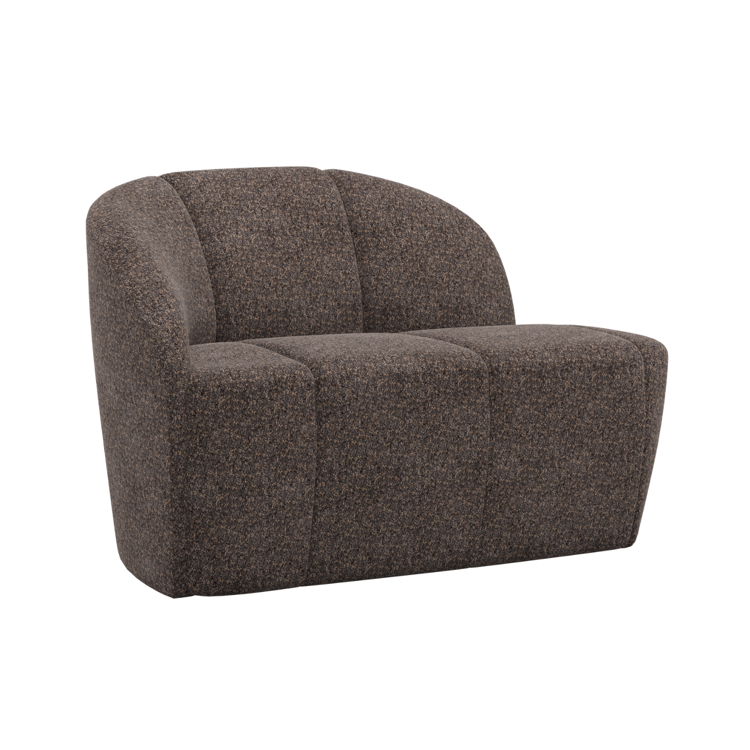 Sofa levostranná 2-osobová MOJO hnědý beránek