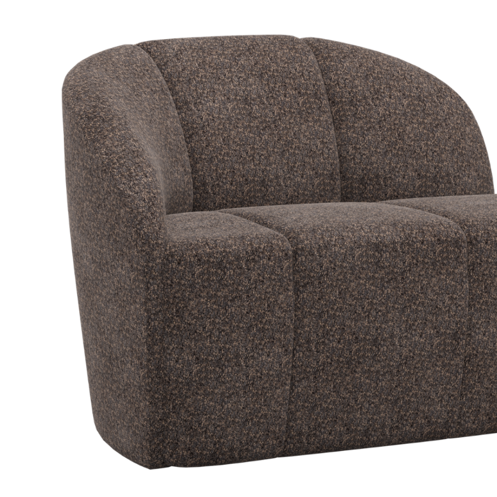 Sofa levostranná 2-osobová MOJO hnědý beránek