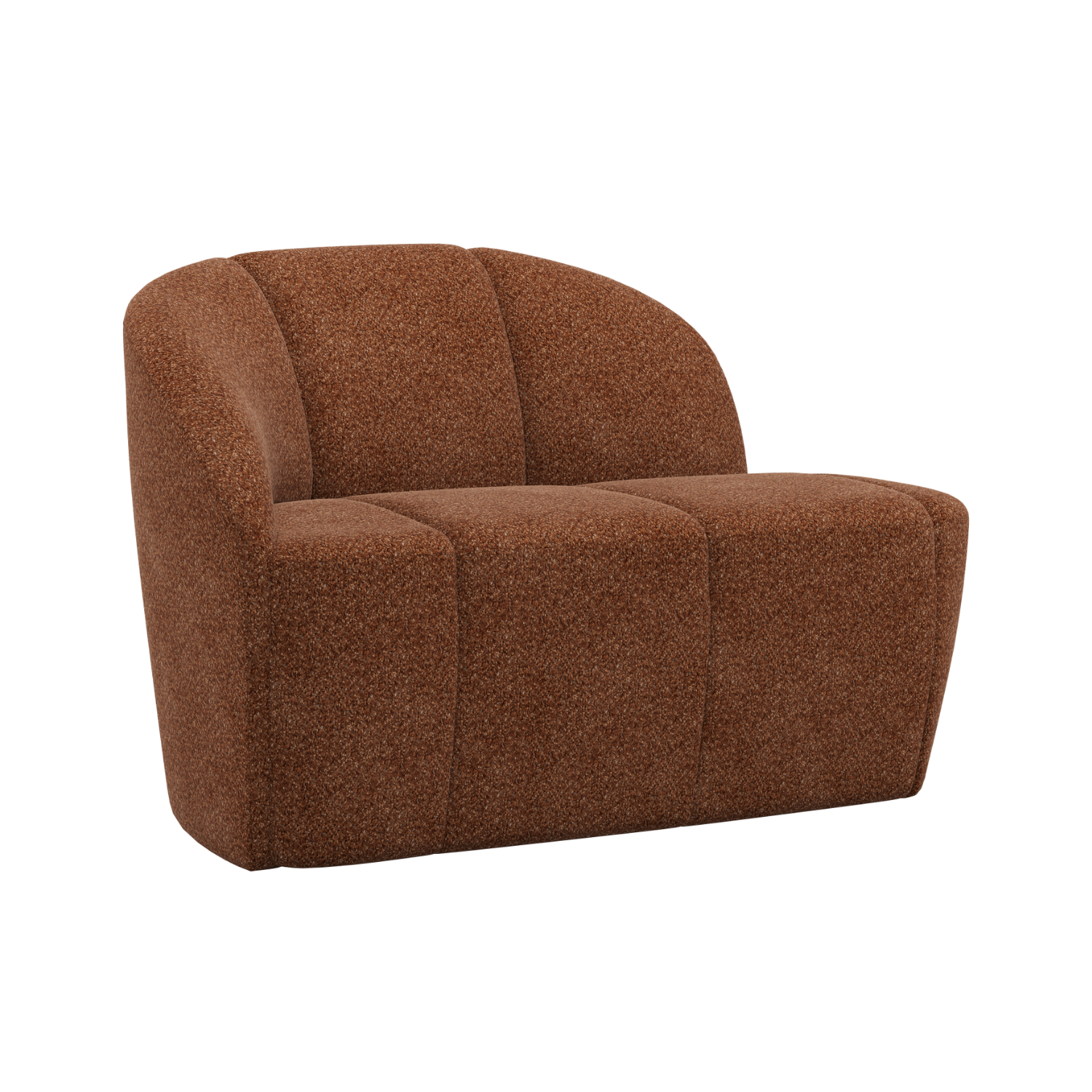 Sofa levostranná 2-osobová MOJO rezavě hnědá beránek