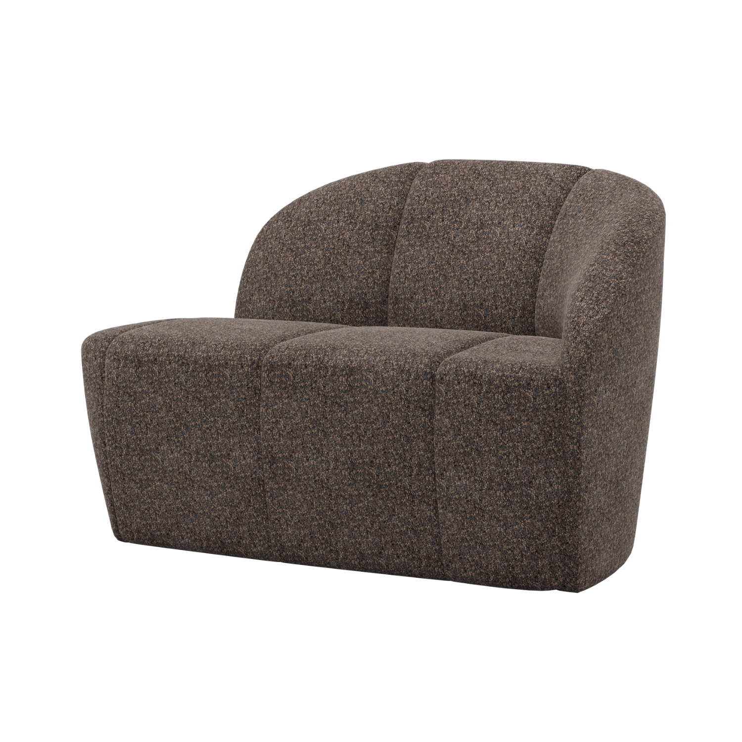 Right-facing 2-seater Sofa MOJO brown lambskin