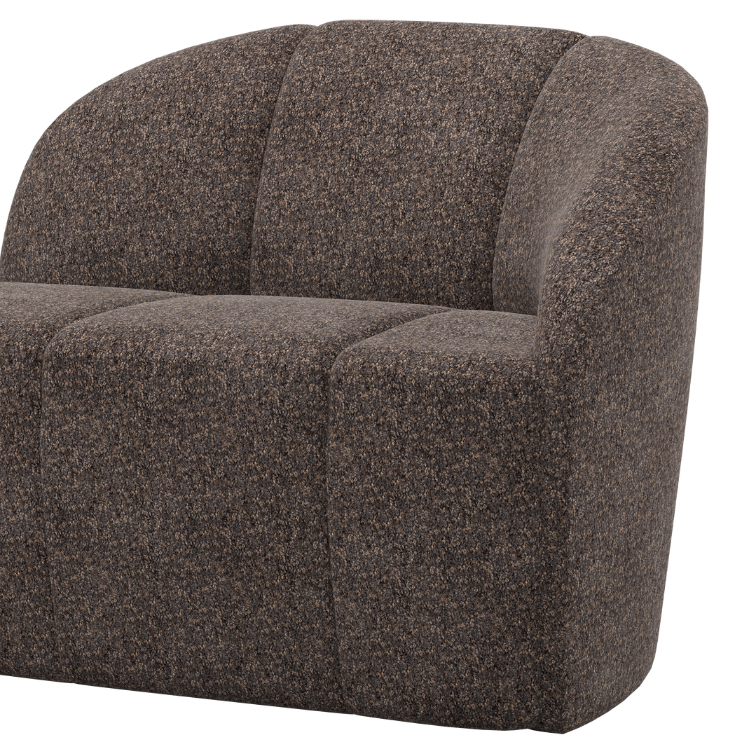 Right-facing 2-seater Sofa MOJO brown lambskin