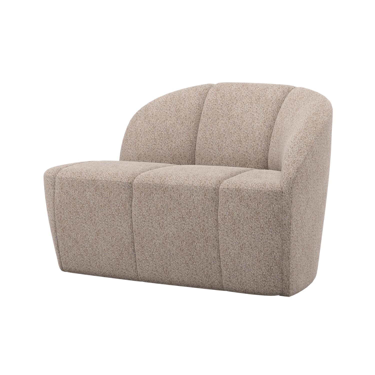Right-facing 2-seater Sofa MOJO sand lambskin
