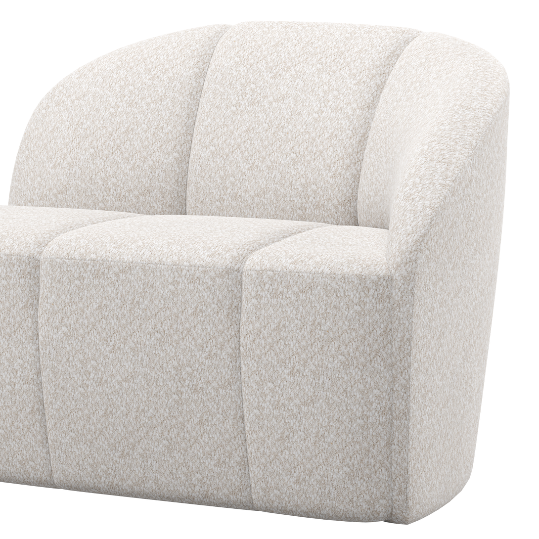 Right-facing 2-seater Sofa MOJO ecru lambswool