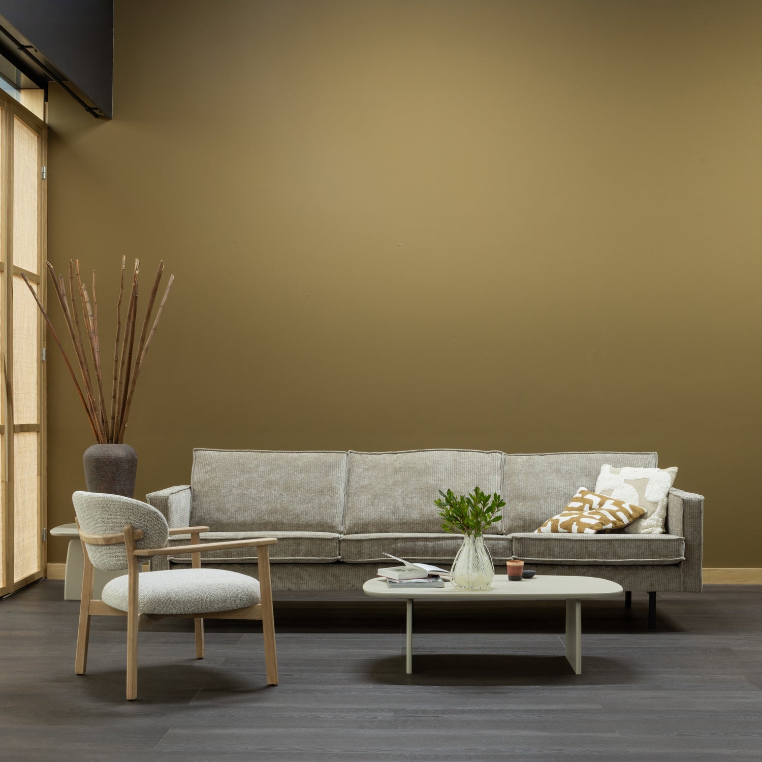 Sofa 3-osobová RODEO rdzavě hnědý štruks