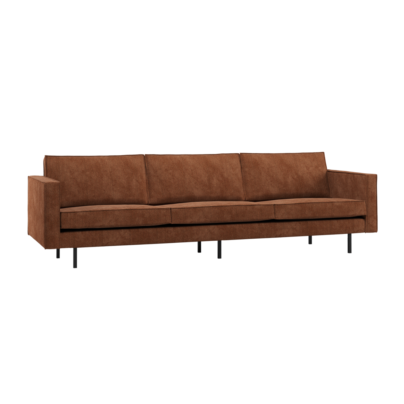 Sofa 3-osobová RODEO rdzavě hnědý štruks