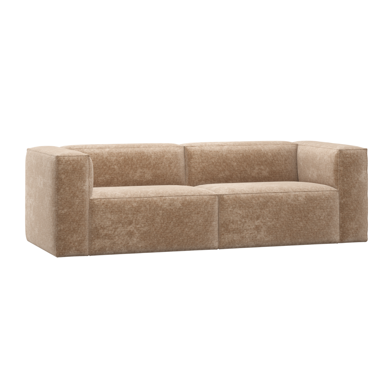 Sofa 3,5-osobová BEAN bledě růžový šenil