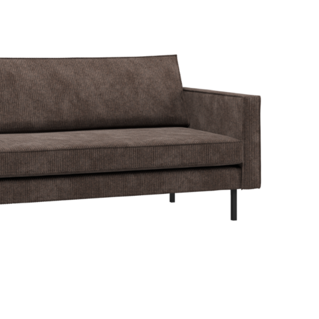 Pravostranný szezlong RODEO hnědý samet