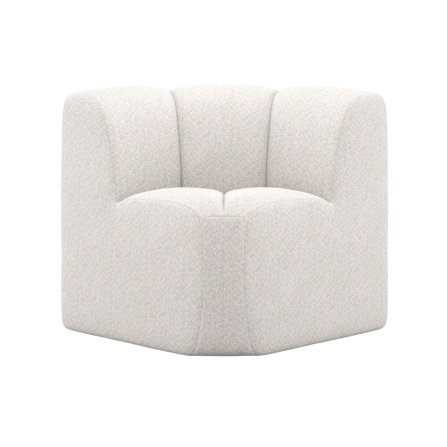 Modulární pohovka MOJO BENCH - rohový prvek ecru baranek