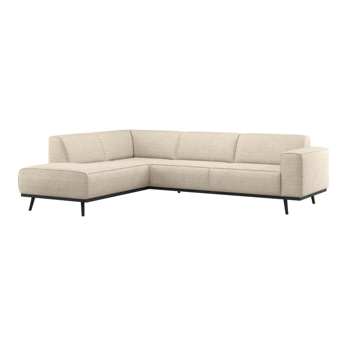 Left-facing Corner Sofa STATEMENT Beige Mélange