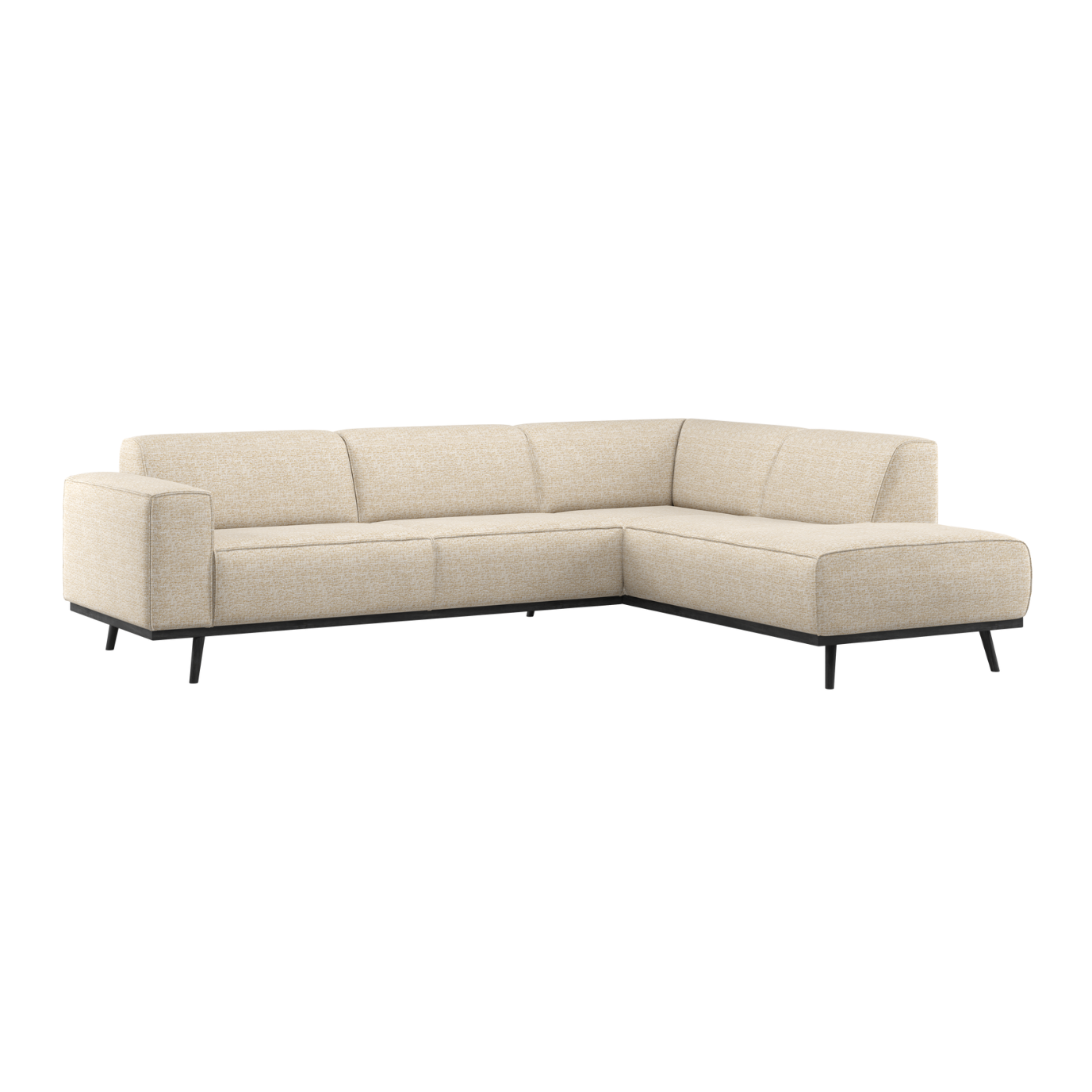 Right-facing Corner Sofa STATEMENT Beige Mélange