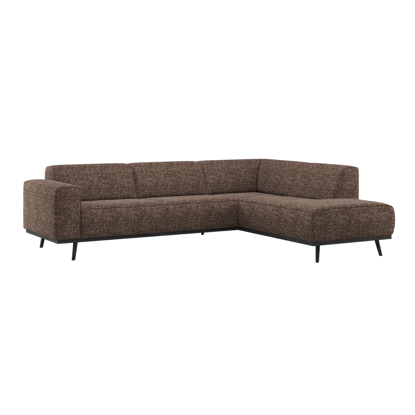 Right-facing Corner Sofa STATEMENT brown mélange