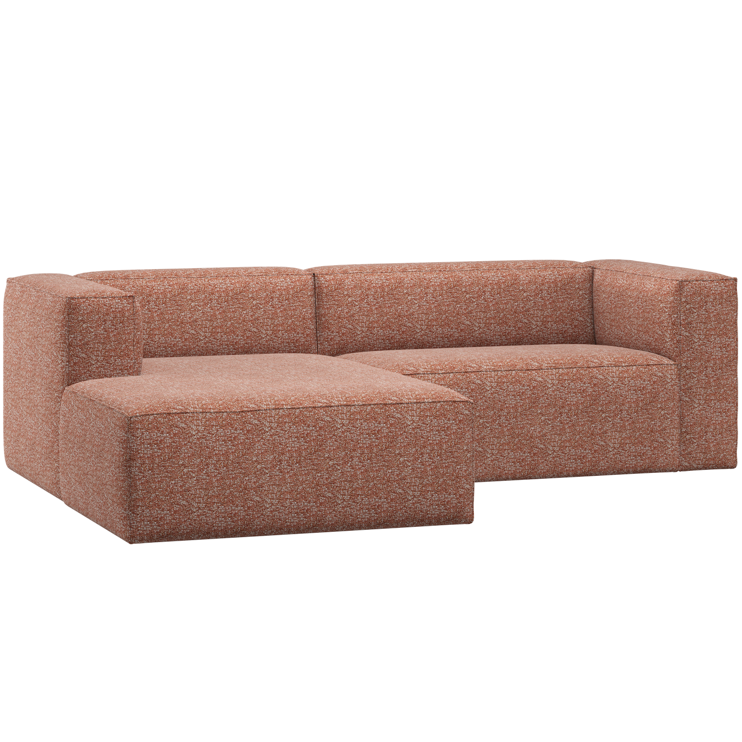 Left-facing BEAN corner sofa in peach mélange