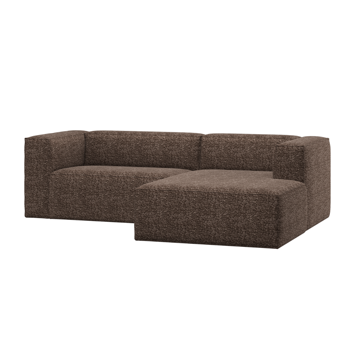 Right-facing BEAN corner sofa in brown mélange