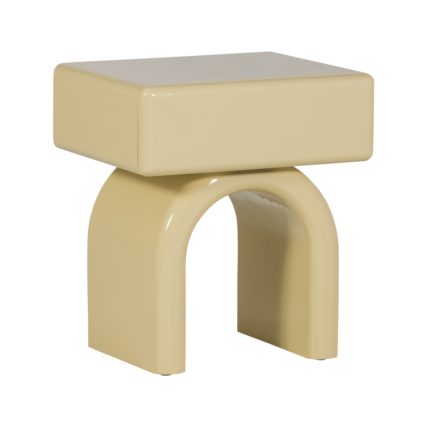 ZOREL Butter Cream Drawer Table