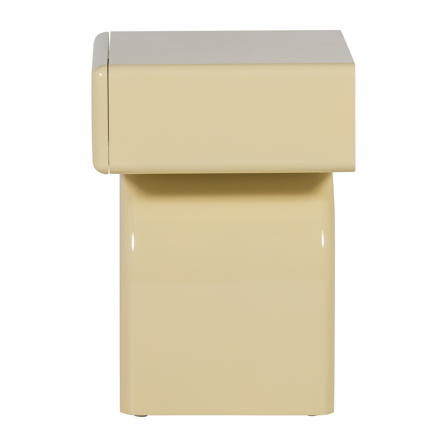 ZOREL Butter Cream Drawer Table