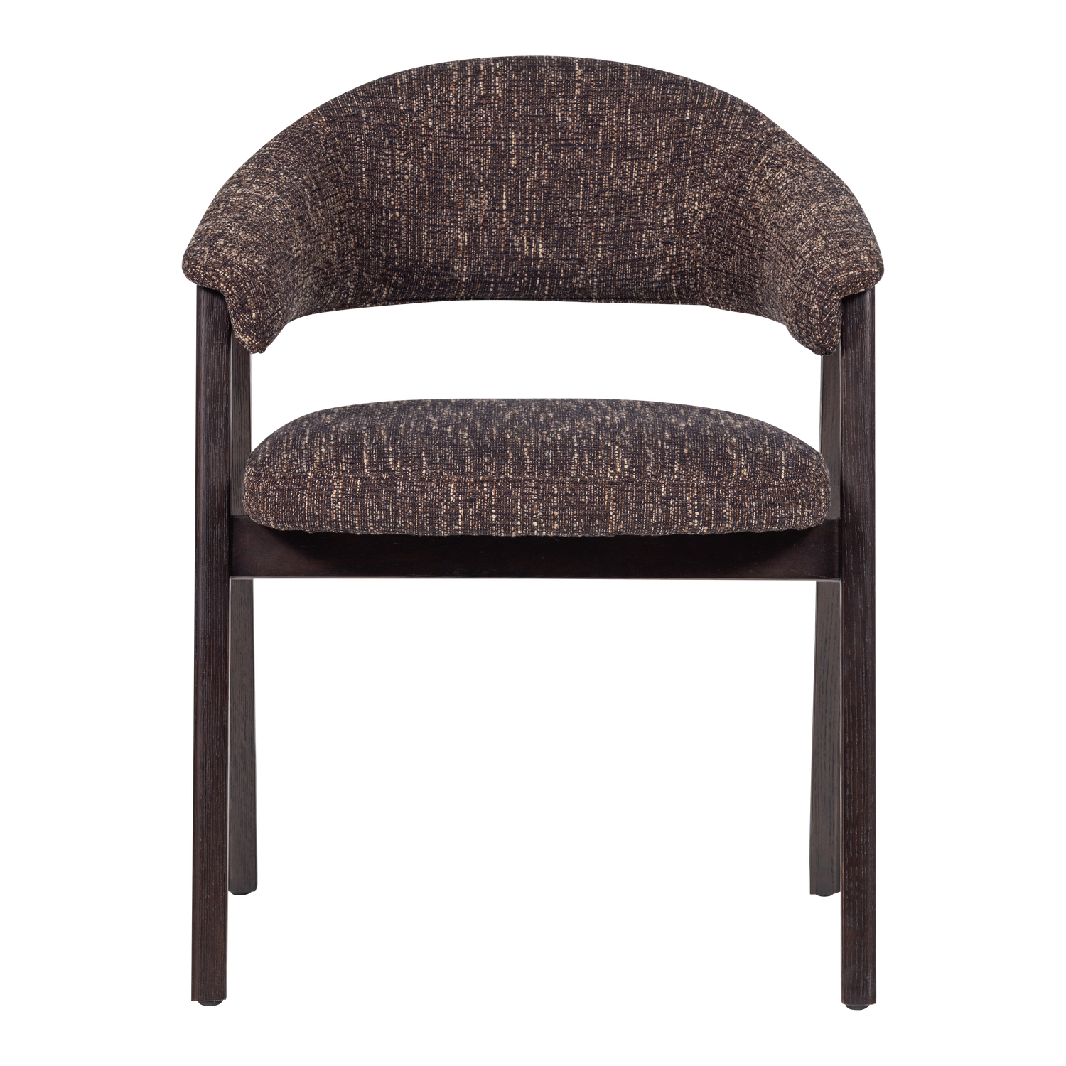 TUNAR Armchair in Dark Brown with Dark Brown Wooden Base