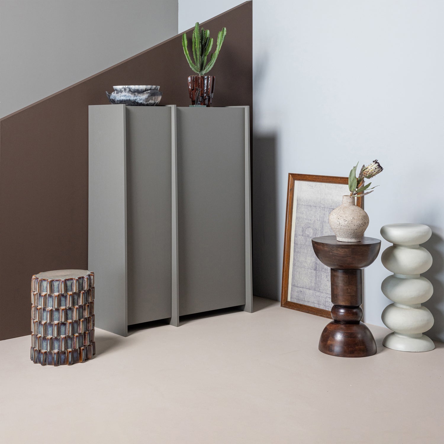 Boční stolek AXU modrý