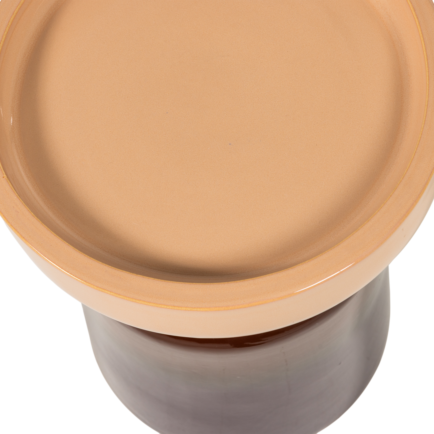 Boční stolek TUMO tmavě fialový s béžovou