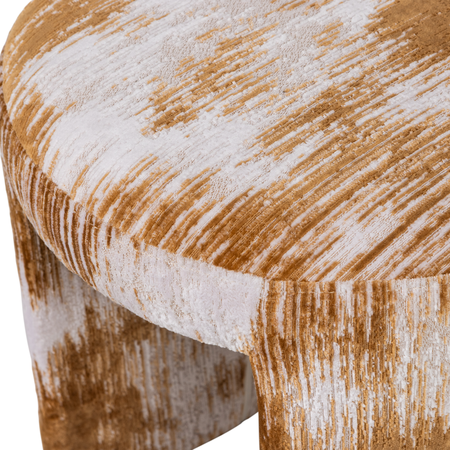 CHARLIE caramel stool with beige