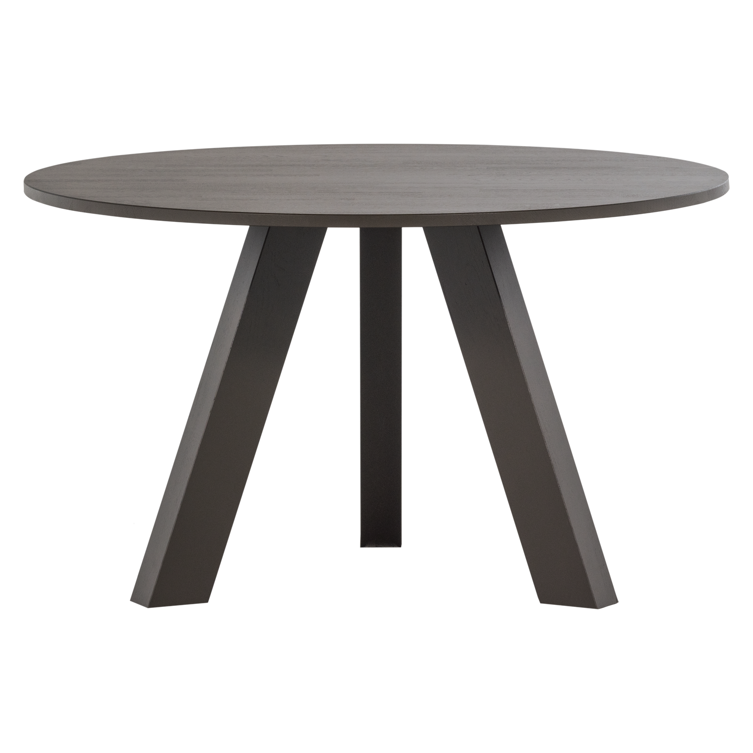 Round Table RHONDA TRIO Dark Brown Oak Wood