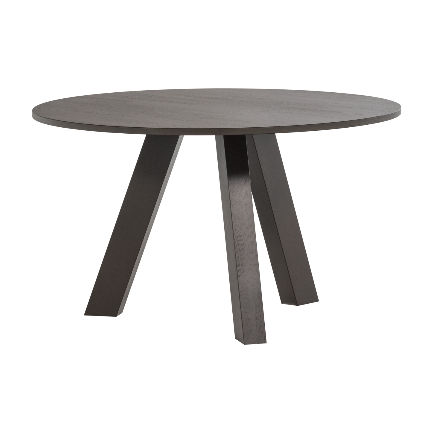 Round Table RHONDA TRIO Dark Brown Oak Wood