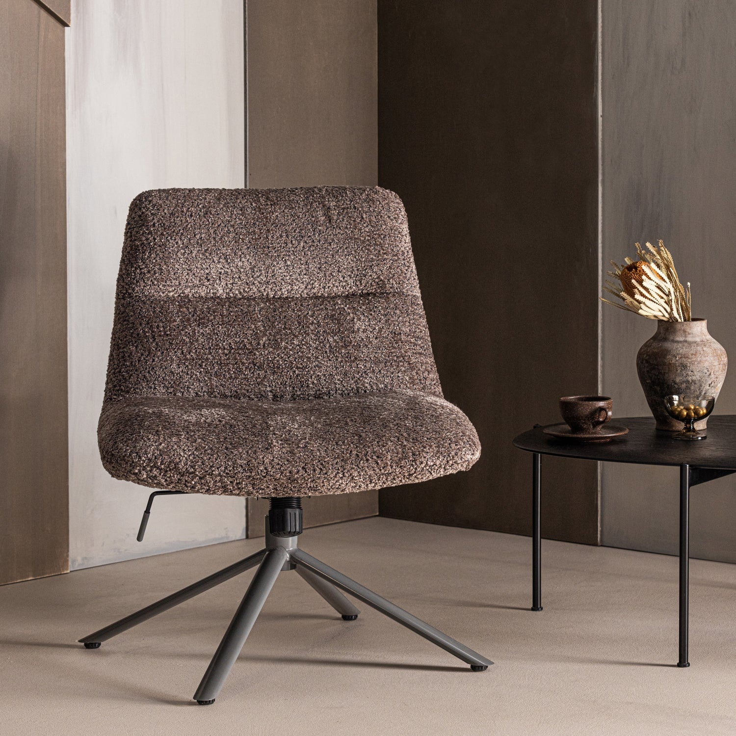 SOREN Brown Swivel Armchair