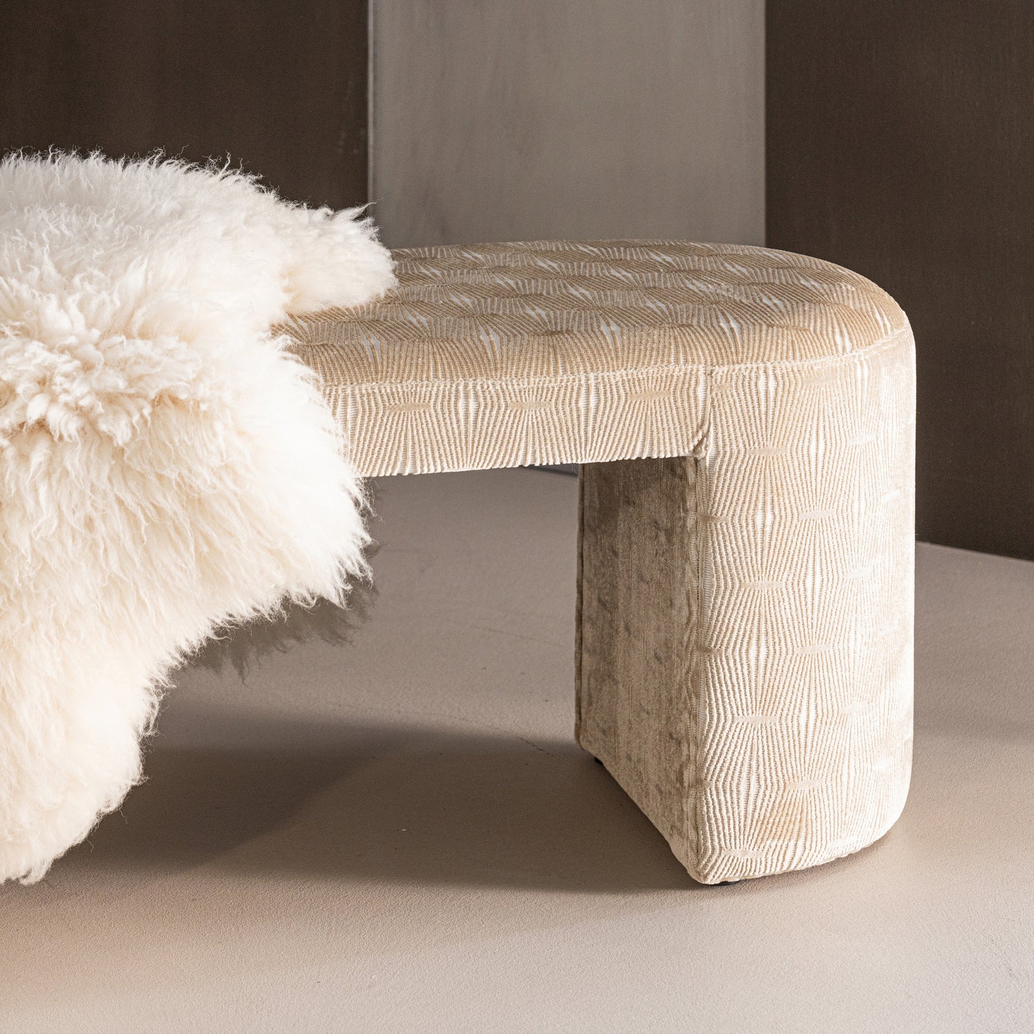 Lavice JACOB béžová s pruhy