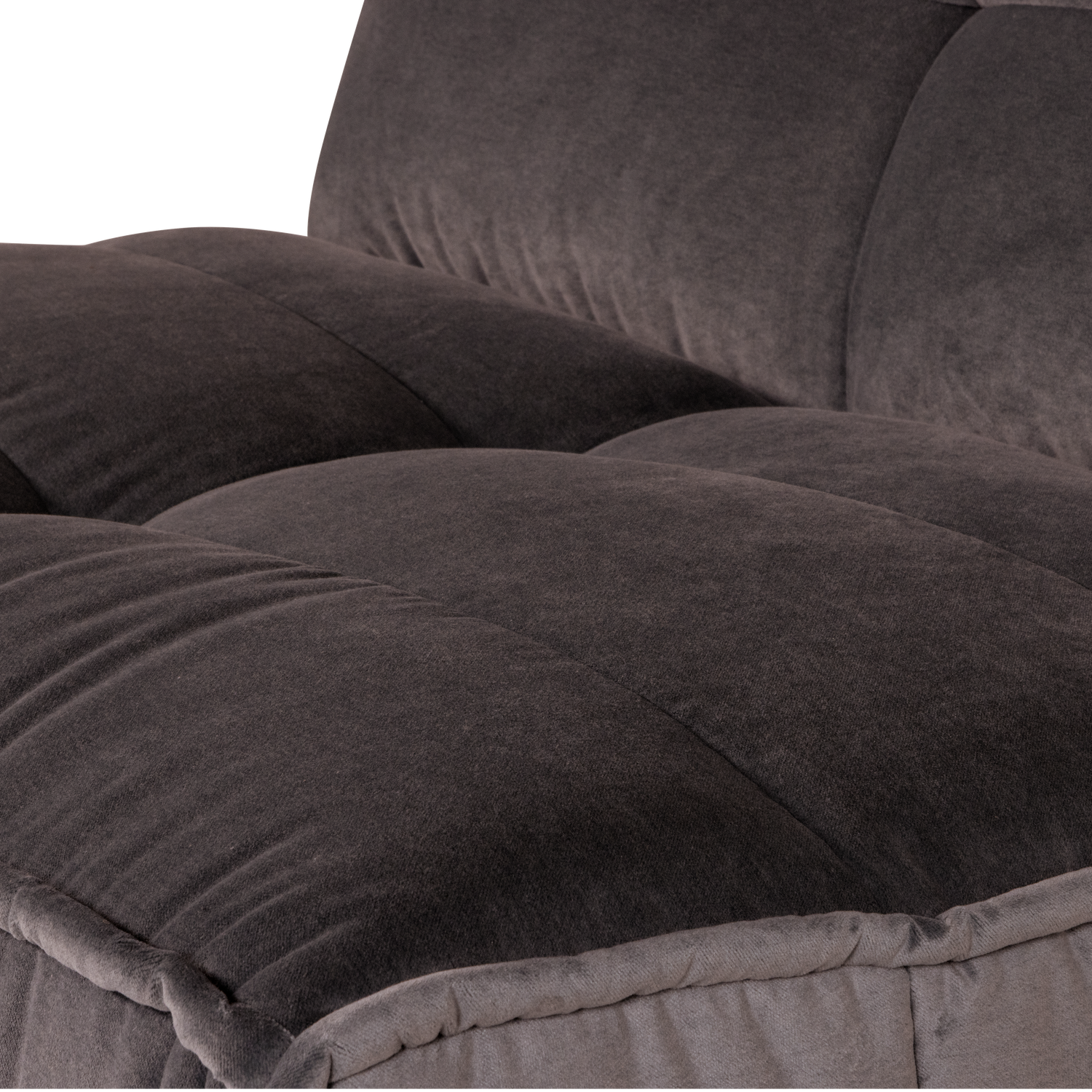 Velvet Armchair / CLUSTER Module in Chocolate
