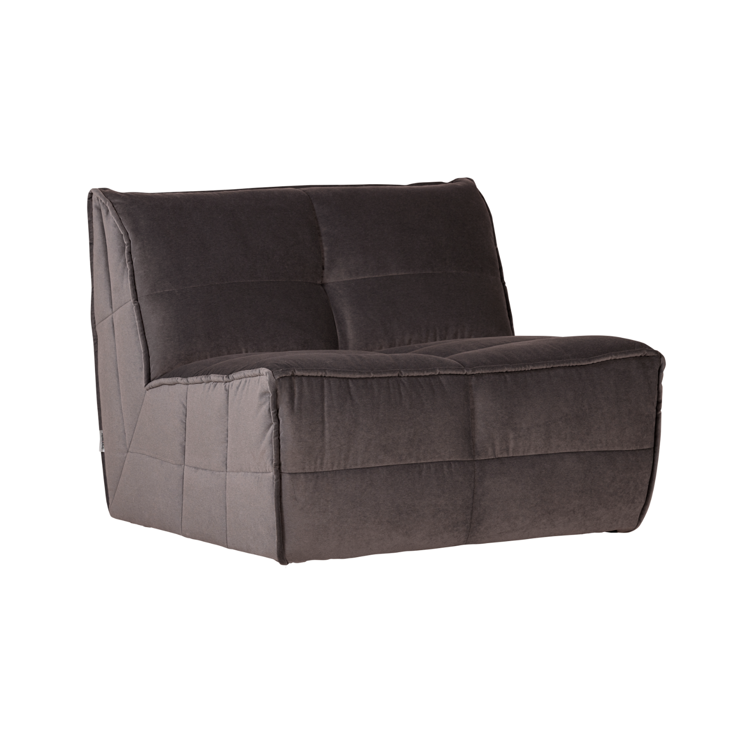 Velvet Armchair / CLUSTER Module in Chocolate