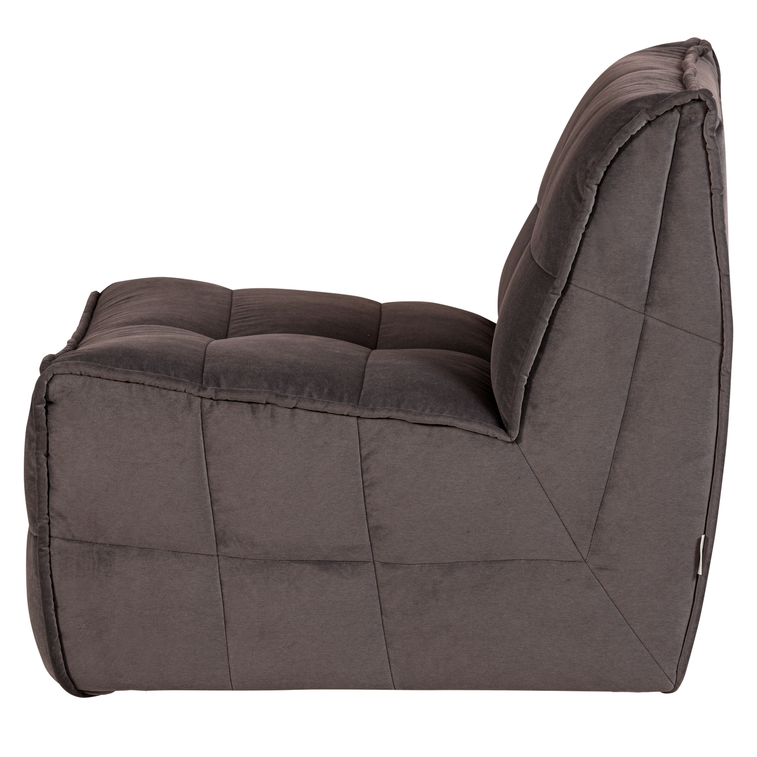 Velvet Armchair / CLUSTER Module in Chocolate