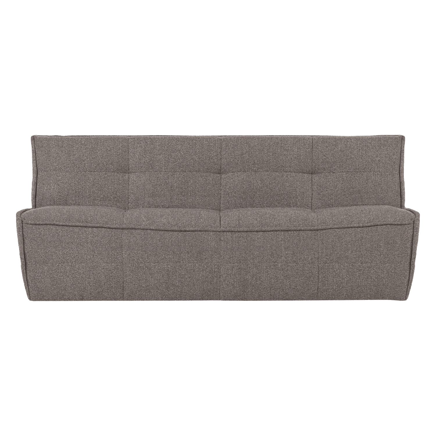 Sofa CLUSTER - 3-seater module in gray-brown bouclé