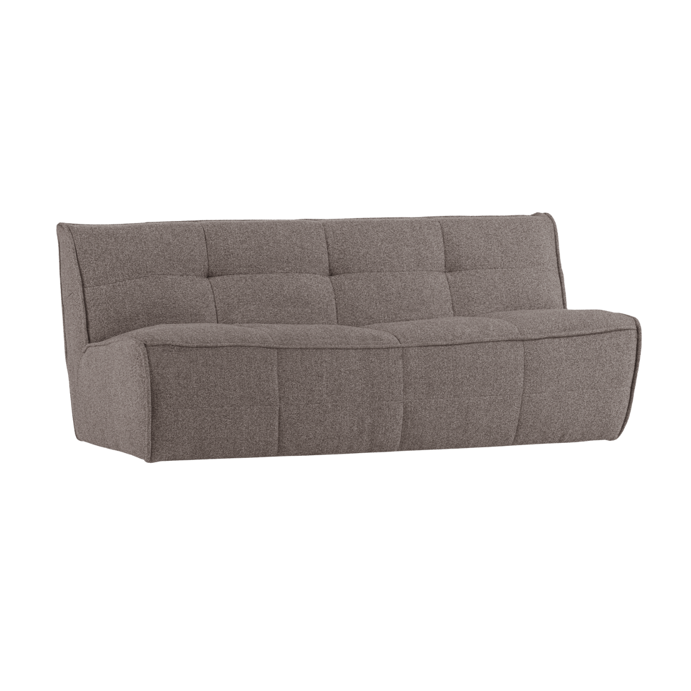 Sofa CLUSTER - 3-seater module in gray-brown bouclé