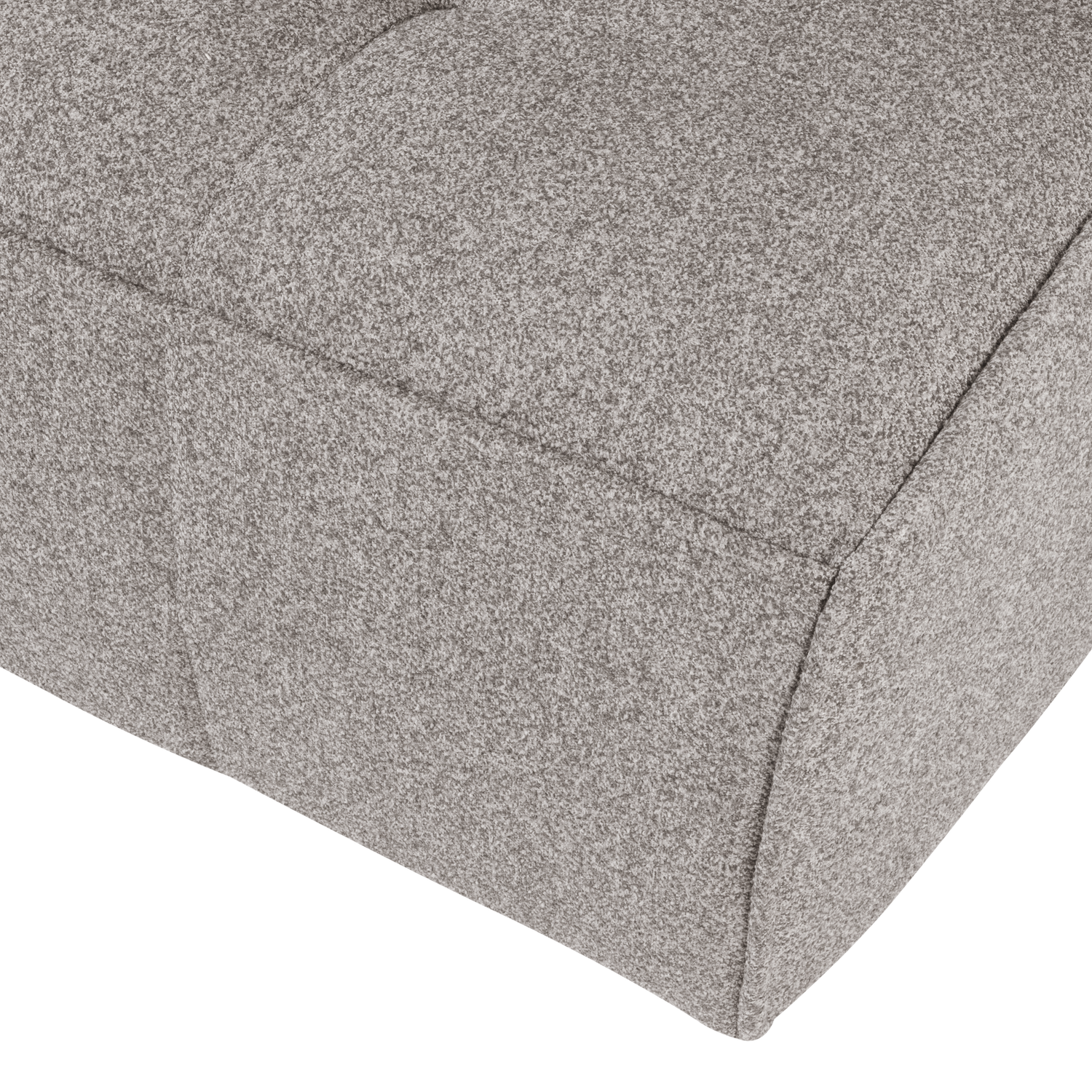 Sofa CLUSTER - modul 3-osobový šedý bouclé