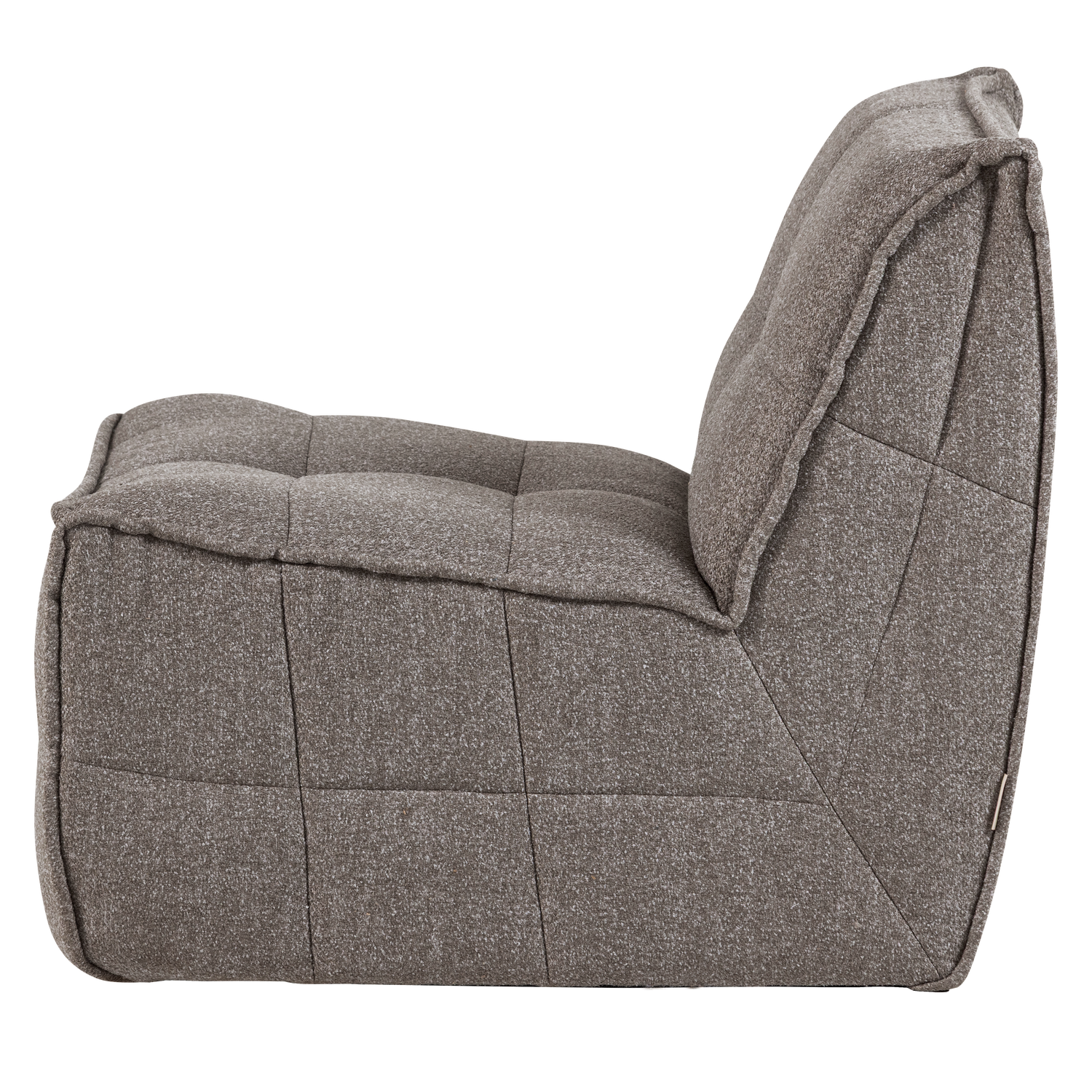 Chair / CLUSTER module gray-brown bouclé
