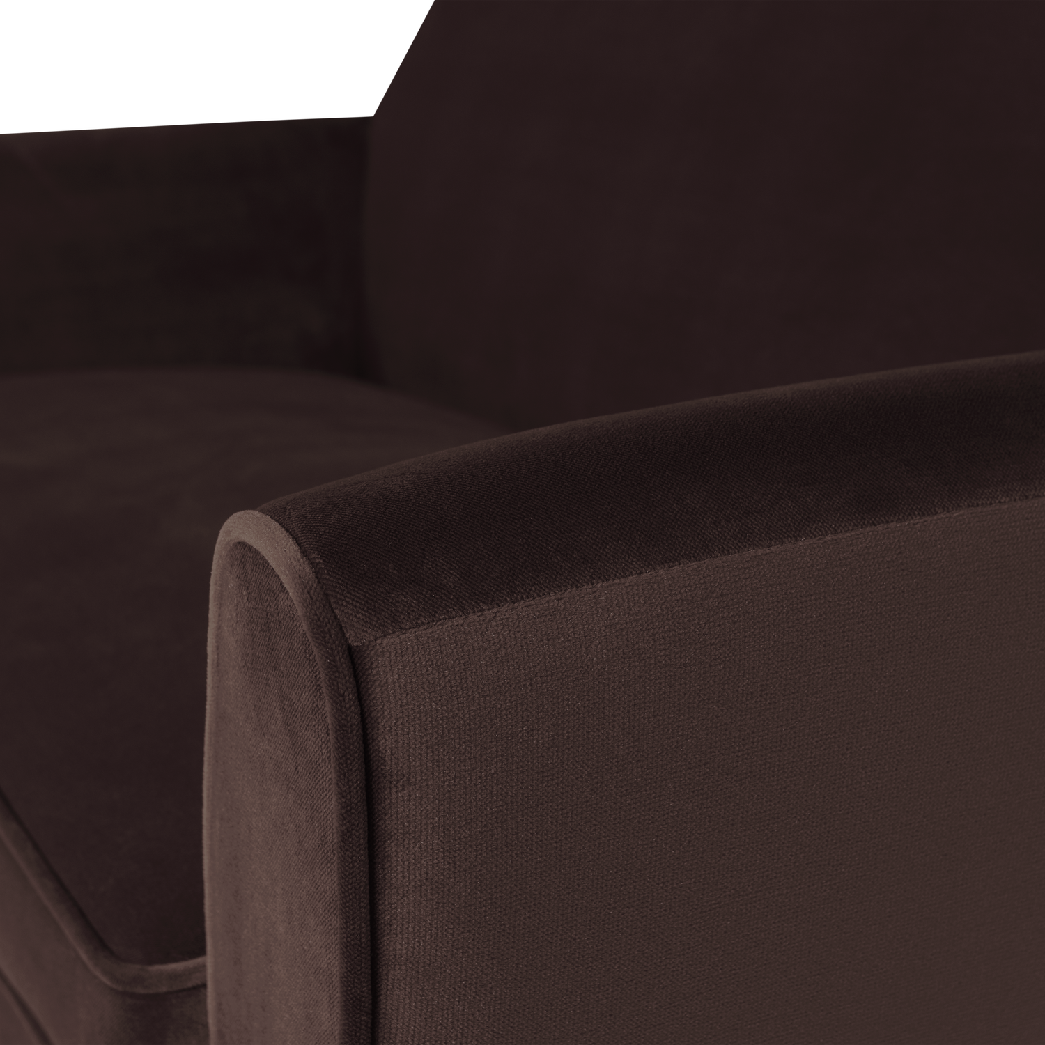 Sofa sametová 2-osobová ROCCO hnědá
