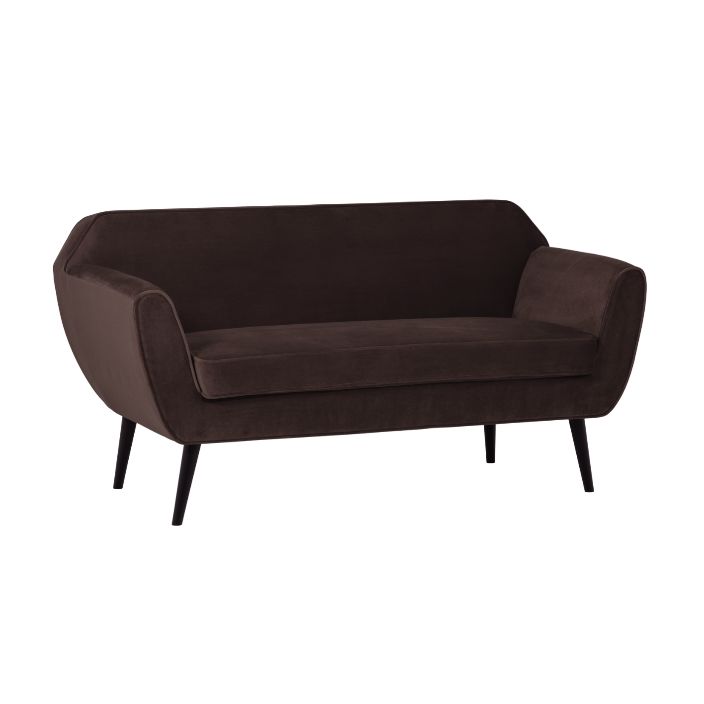 Sofa sametová 2-osobová ROCCO hnědá