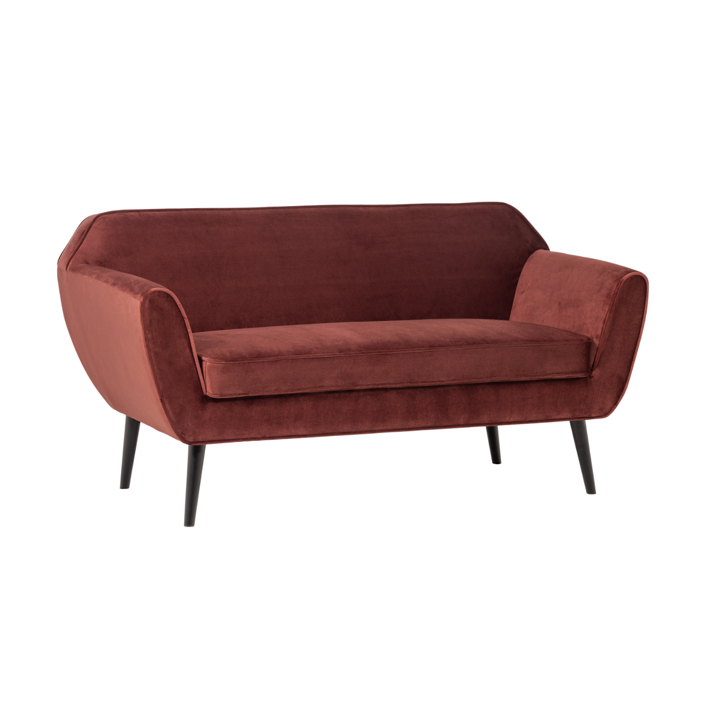 Sofa sametová 2-osobová ROCCO burgundová