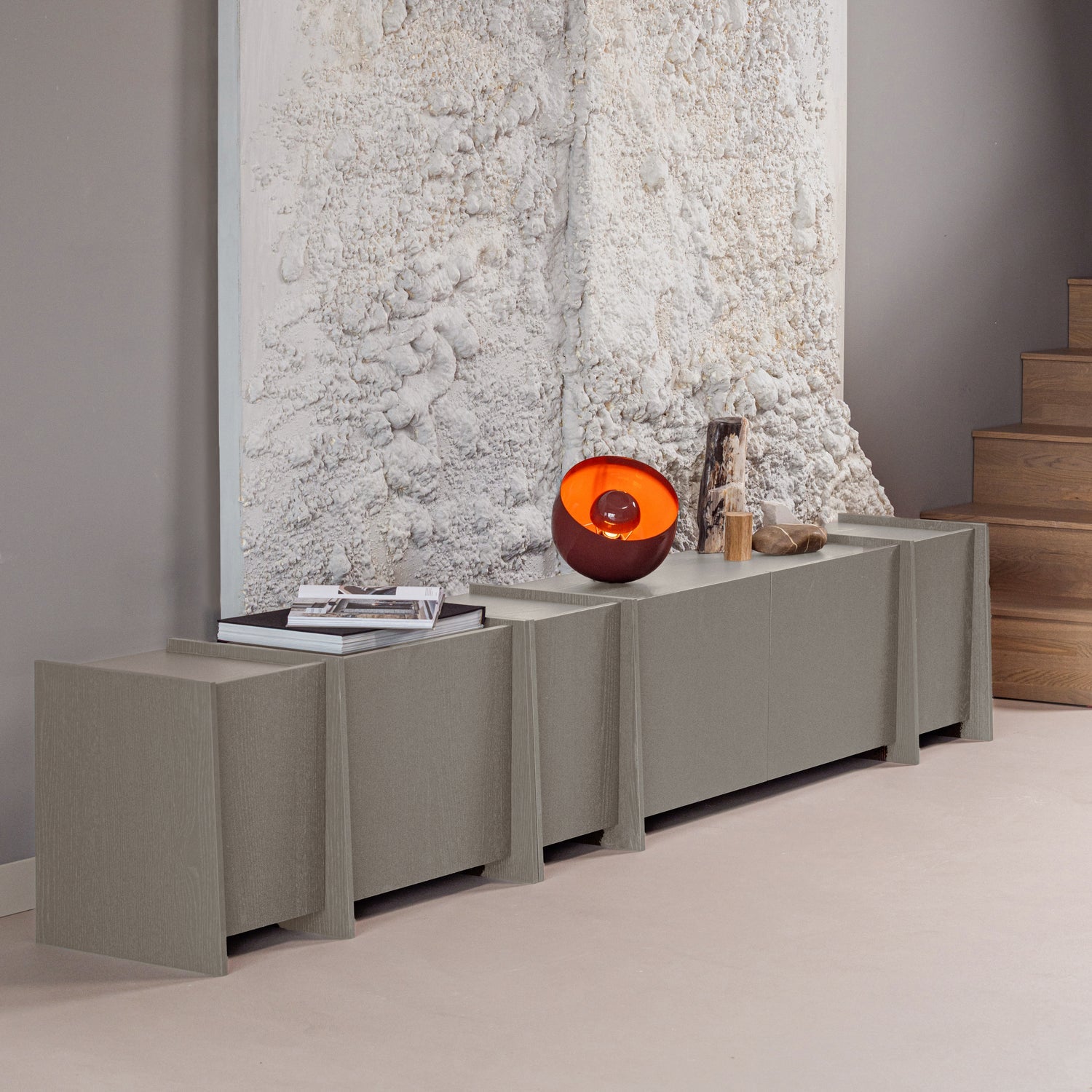 BROCK TV Stand Warm Gray