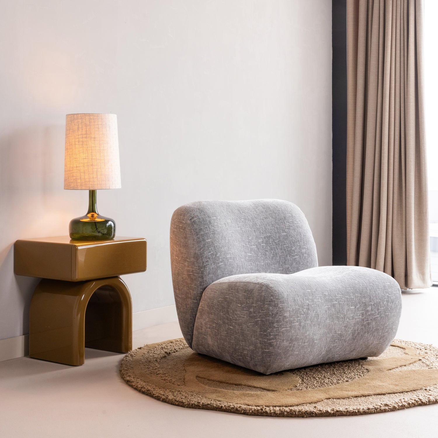 Křeslo NOMU šedo-modré