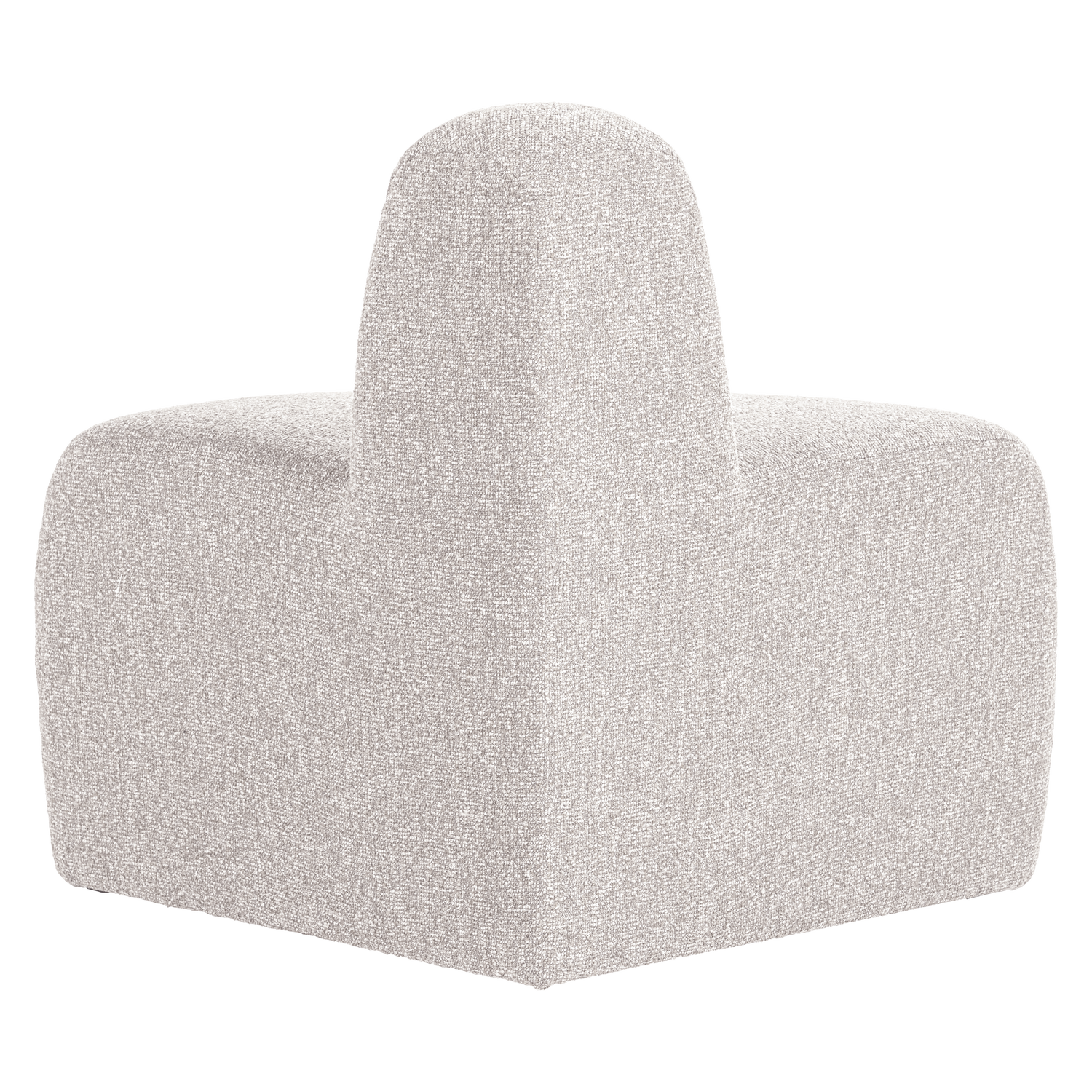 MOJO BENCH Modular Sofa - Rounded Corner Element in Ecru Bouclé