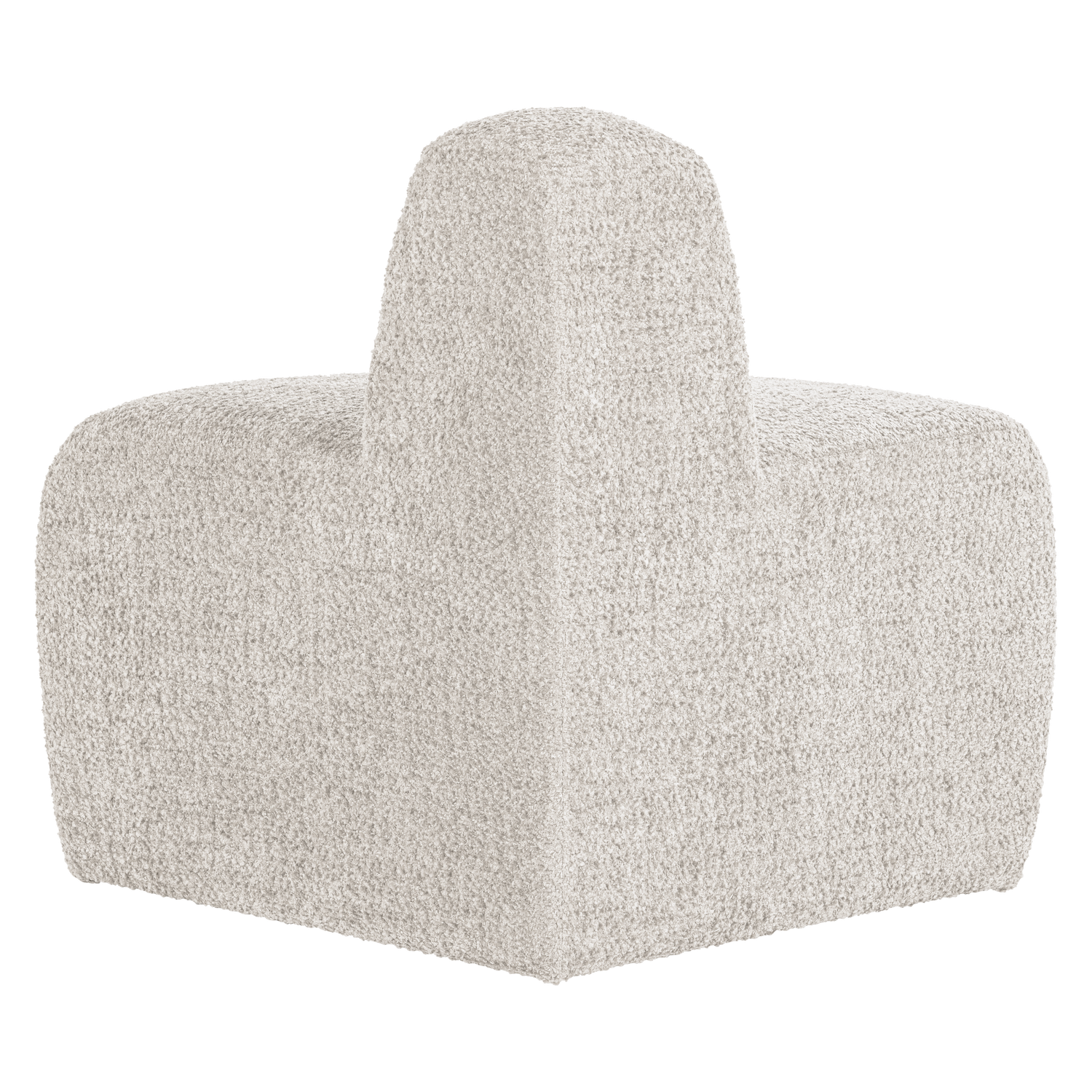 MOJO BENCH Modular Sofa - Rounded Corner Element in Ecru Chenille