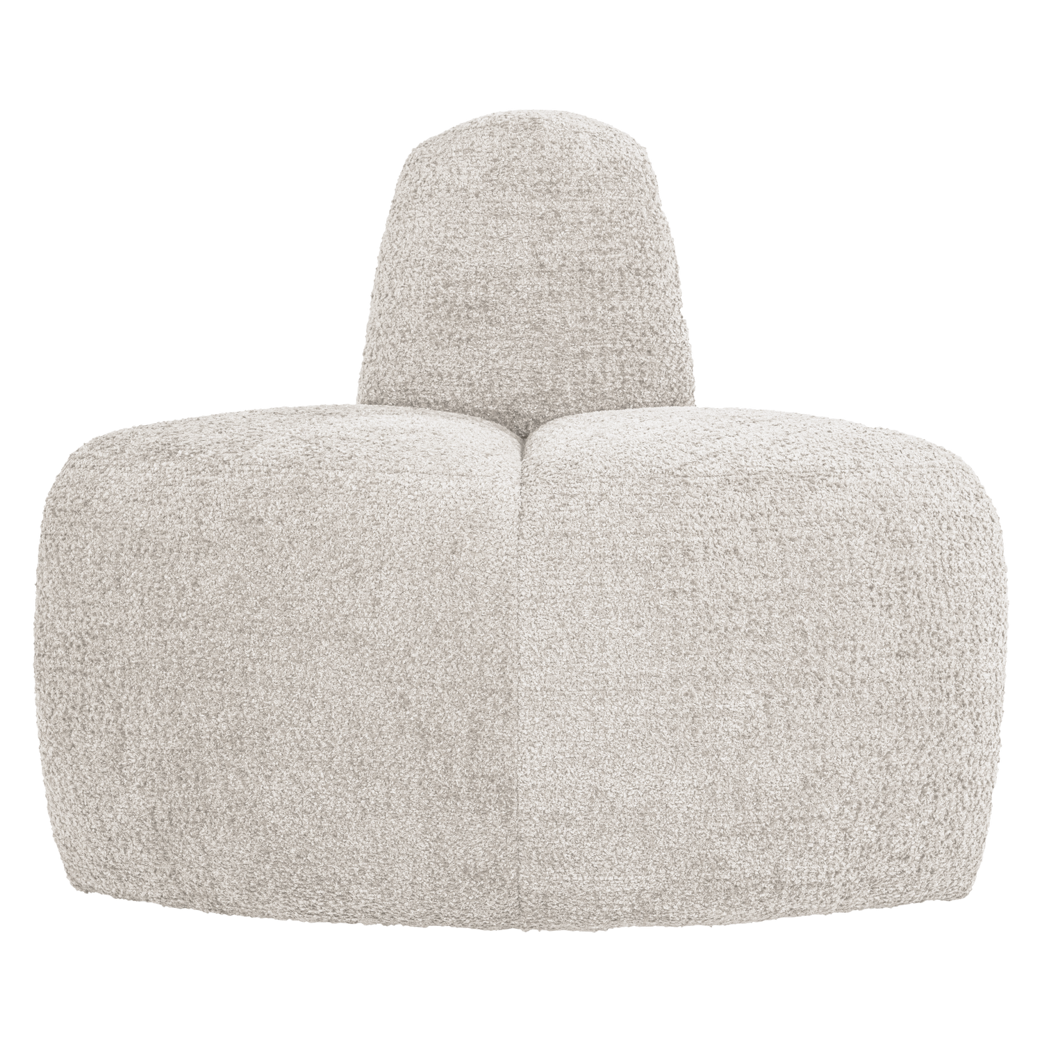 MOJO BENCH Modular Sofa - Rounded Corner Element in Ecru Chenille