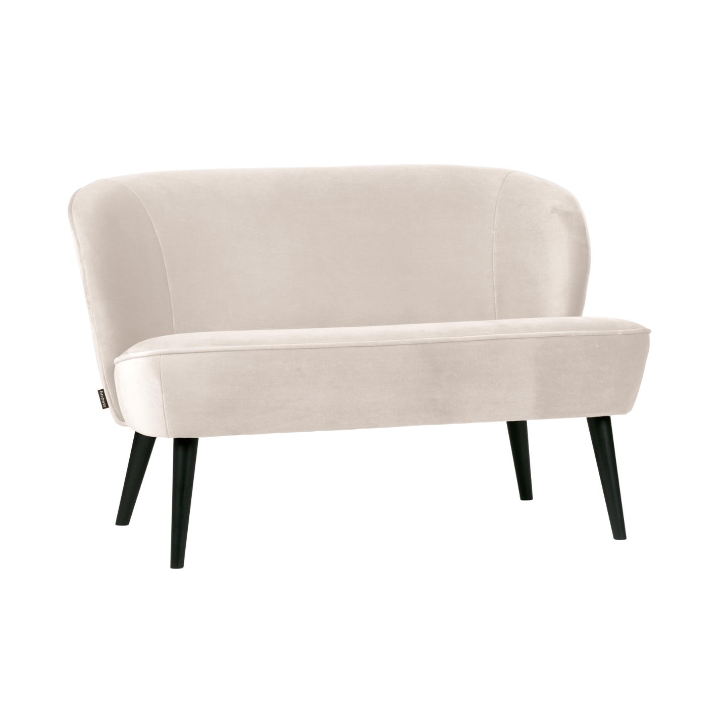 Sofa sametová SARA zlomená bílá
