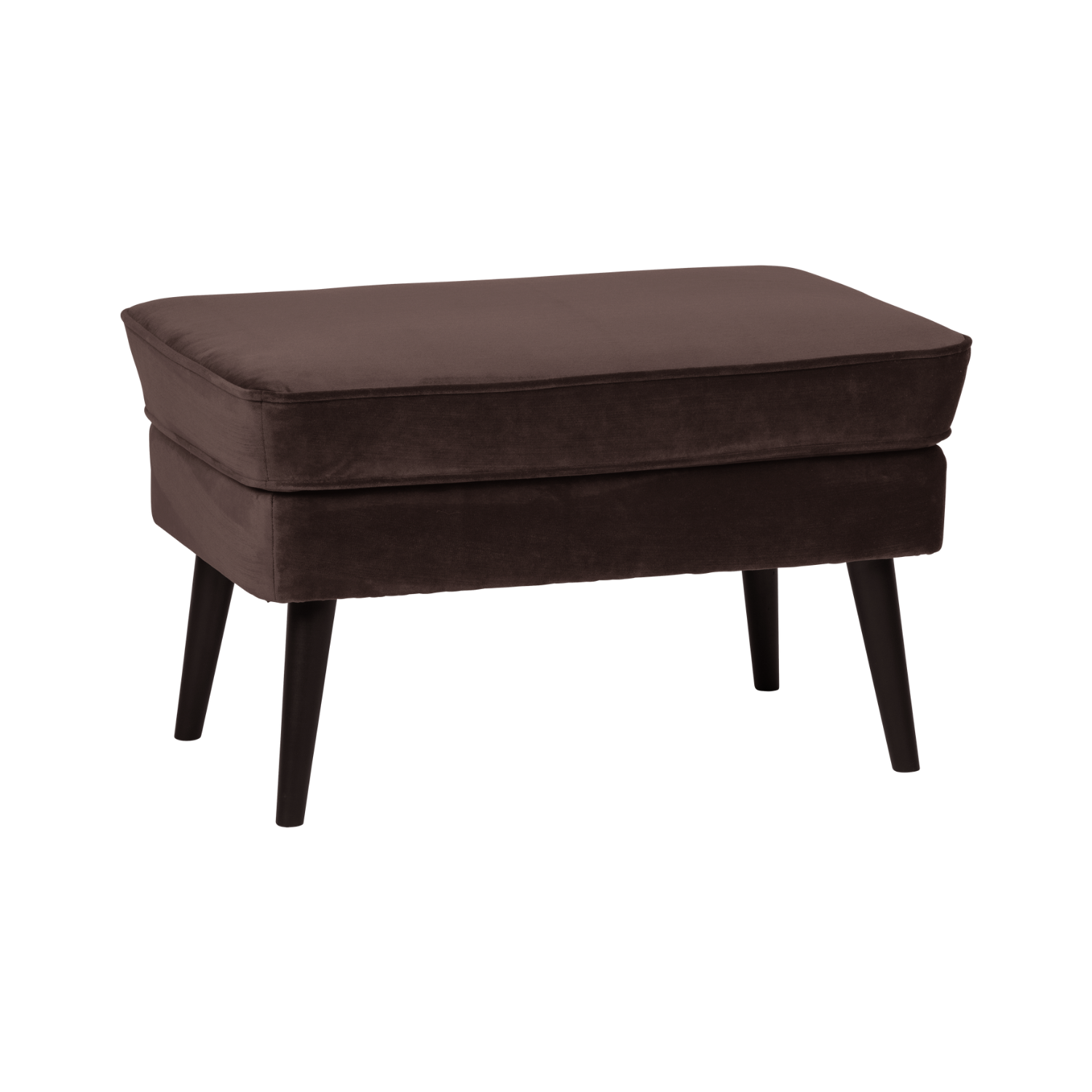 Chocolate Velvet Ottoman ROCCO