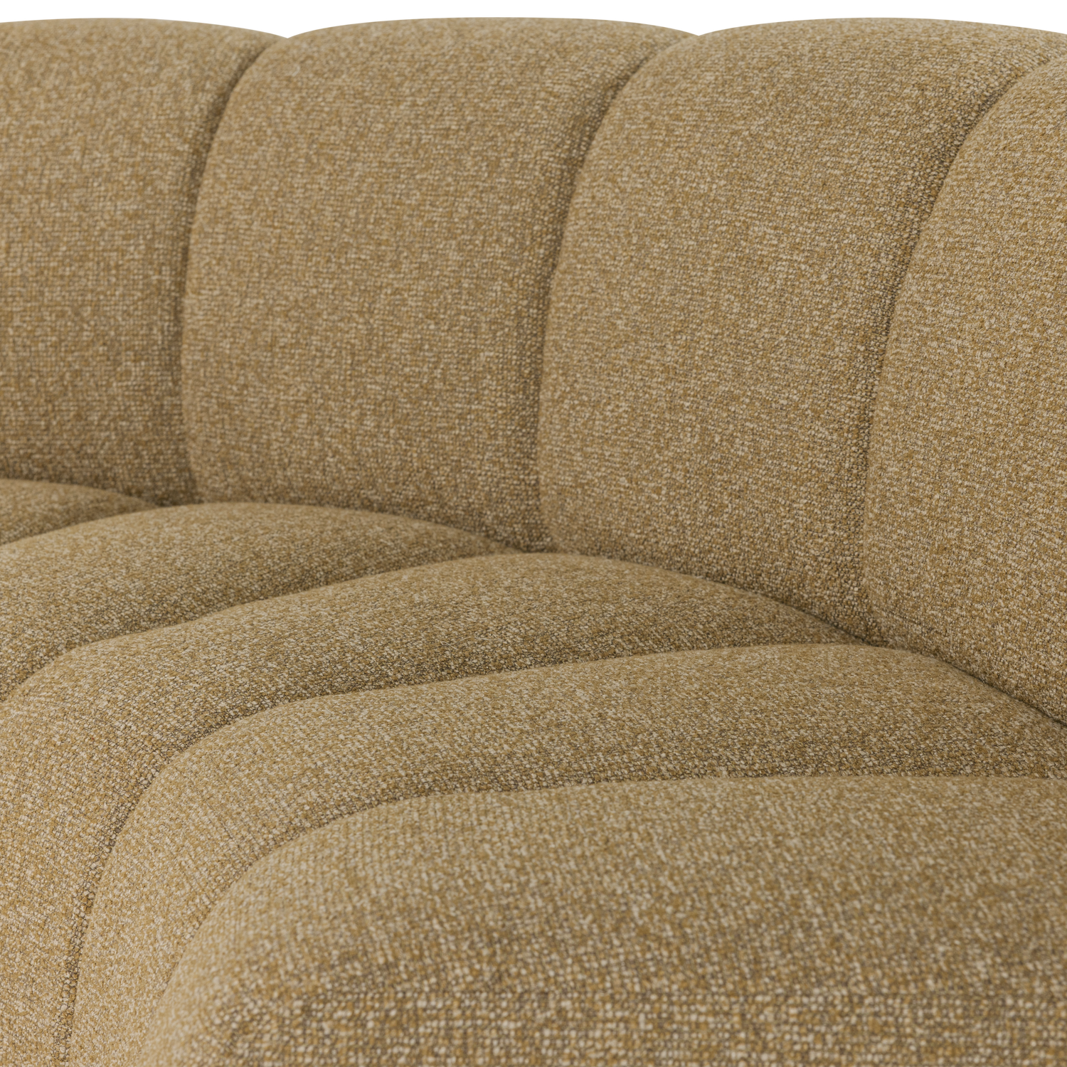 MOJO BENCH Modular Sofa - Honey Bouclé Curved Corner Element