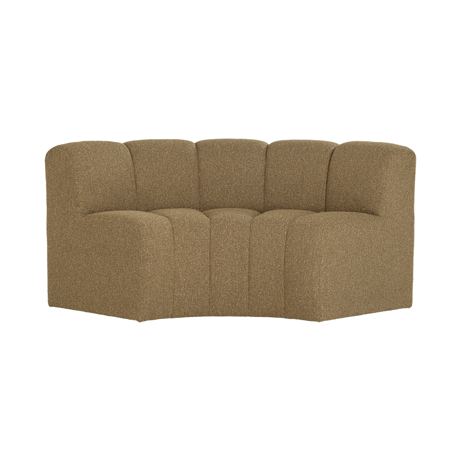 MOJO BENCH Modular Sofa - Honey Bouclé Curved Corner Element