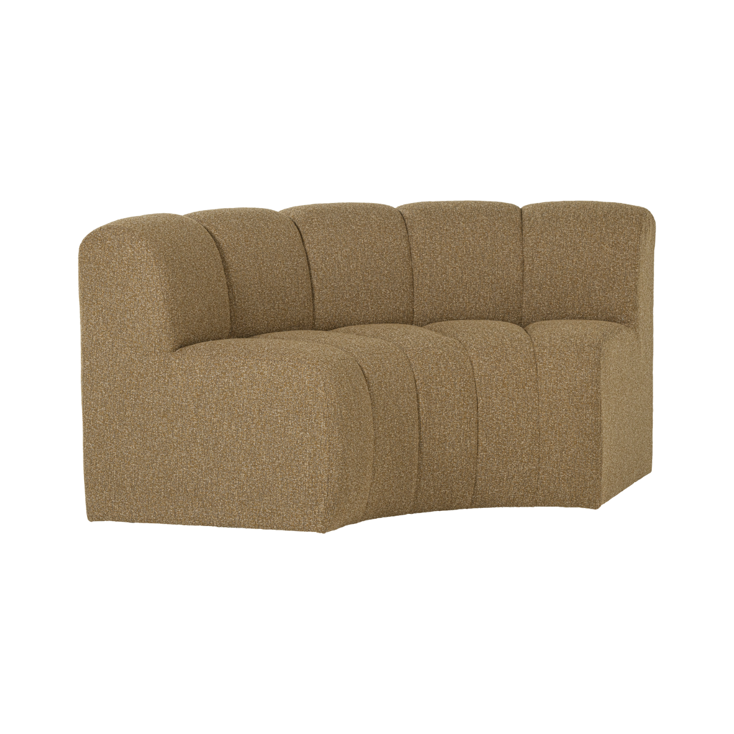 MOJO BENCH Modular Sofa - Honey Bouclé Curved Corner Element